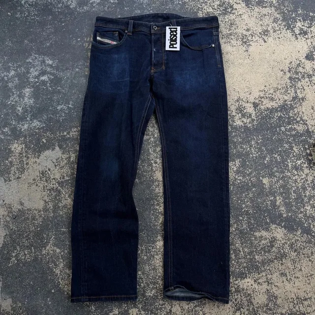 Vintage Y2K Diesel Larkee Dark Blue Denim, Men's (Size 36) in blue Denim from Grailed