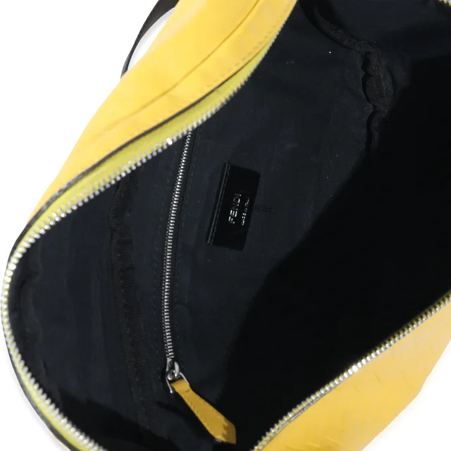 Fendi Yellow Calfskin Ff 1974 Embossed Belt Bag Leather Handbag in Yellow Calfskin from HEWI, photo 2 of 2