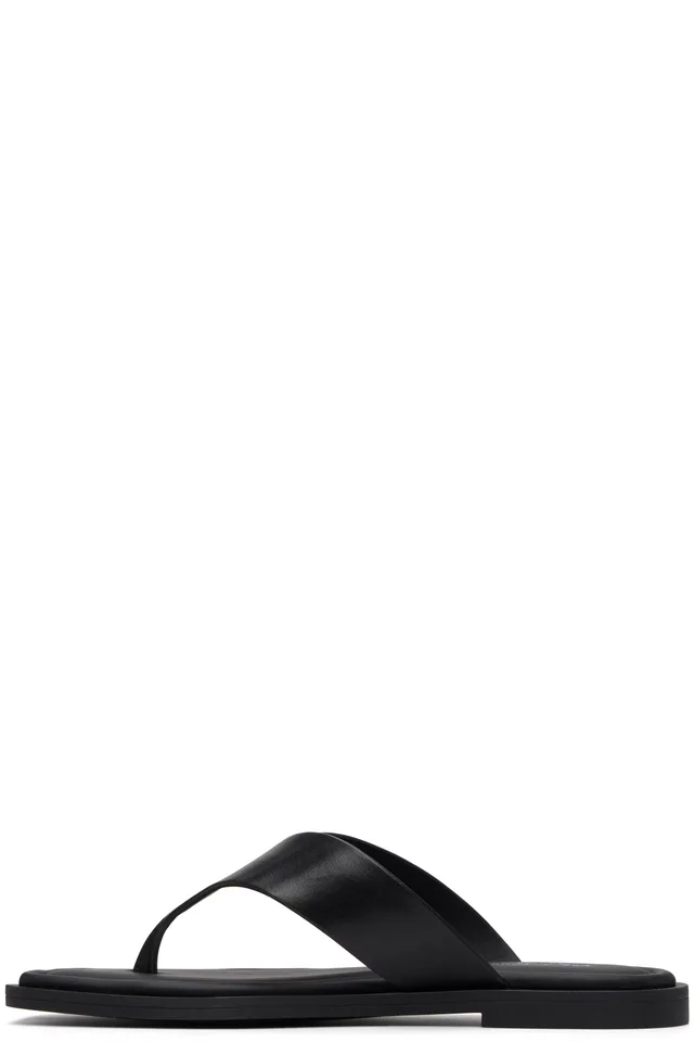 rag & bone Black Gracie Thong Sandals, photo 3 of 5 from SSENSE