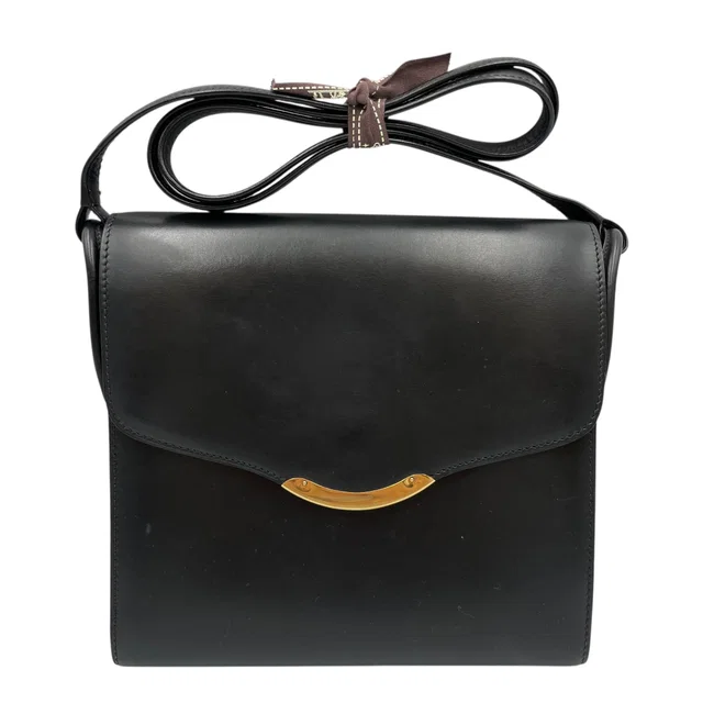 Hermès Vintage Shoulder Bag Black in Black from LuxLexicon