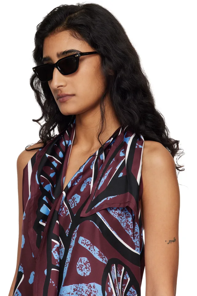 Gucci Black Cat Eye Frame Sunglasses, photo 4 of 4 from SSENSE