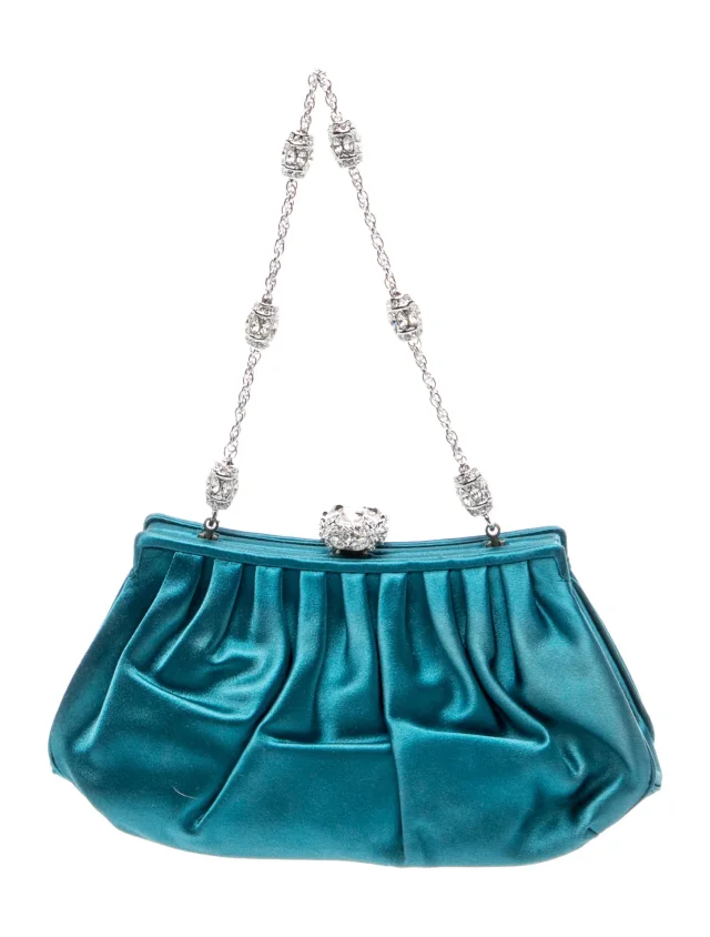 Judith Leiber Evening Bag in blue Satin from The RealReal
