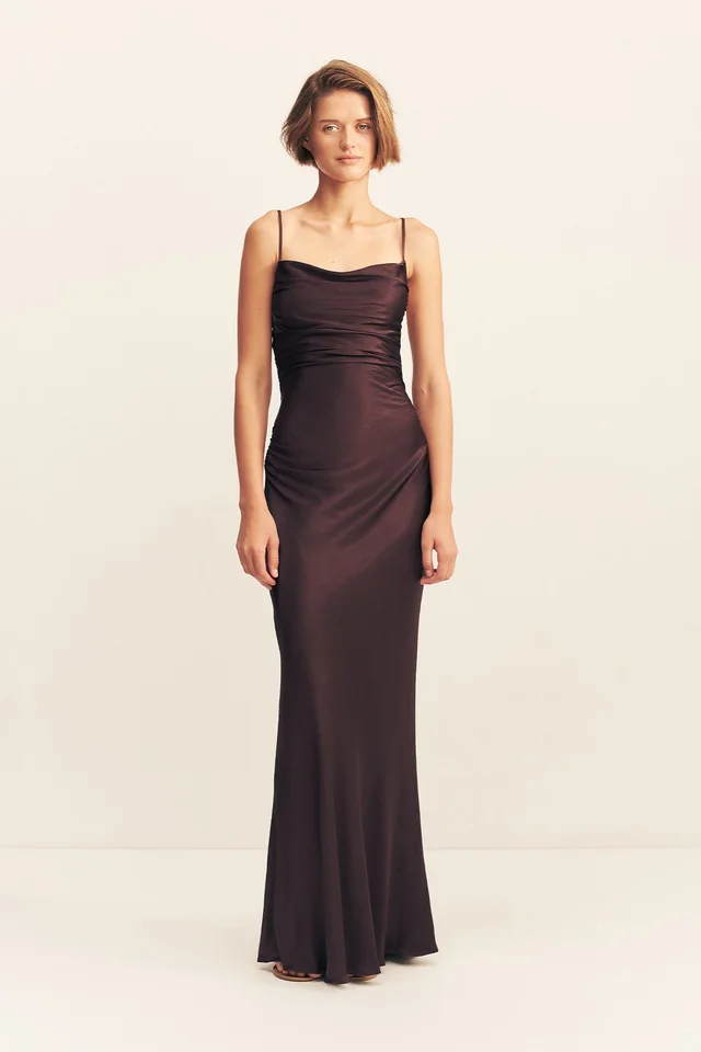 Shona Joy LA LUNE LACE BACK MAXI DRESS - ESPRESSO from Shona Joy, photo 1 of 1