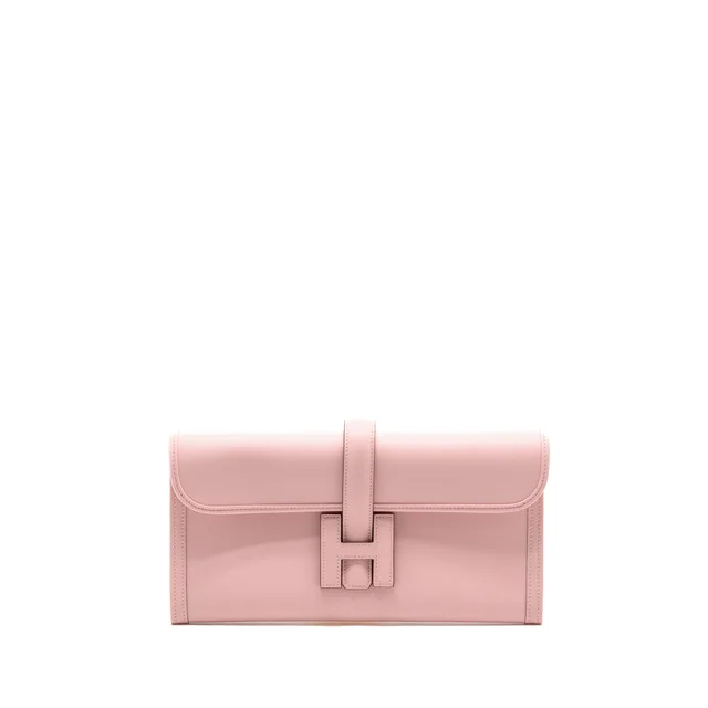 Hermès Jige Elan Clutch 29 Swift 3Q Rose Sakura Stamp K in Pink Swift leather from EMIER