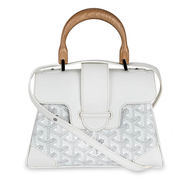 Goyard White Mini Saigon Souple Bag in White Coated canvas from HEWI