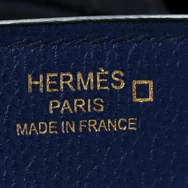 Hermès Taurillon Novillo Matte Alligator Birkin Touch 25 Bleu Saphir Marine in Navy Crocodile from FASHIONPHILE, photo 6 of 12
