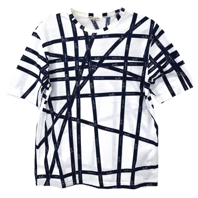 Hermès Short Sleeve T-shirt Top White #M in White from AMORE Vintage Tokyo