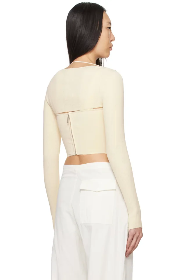 Dion Lee Beige Bolero Tank Top, photo 3 of 5 from SSENSE