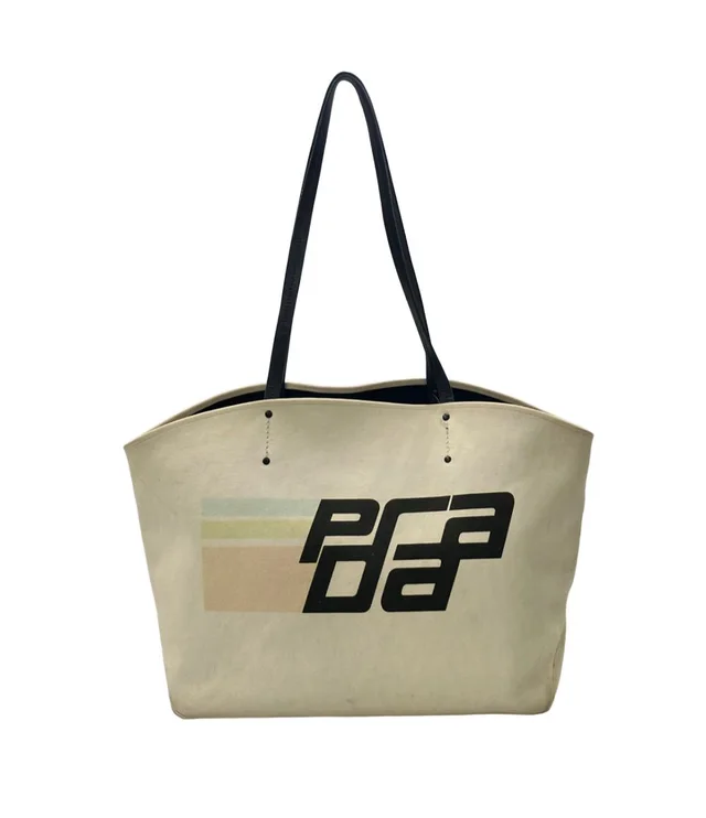Prada Tote Bag Racing Logo from The Reluxe
