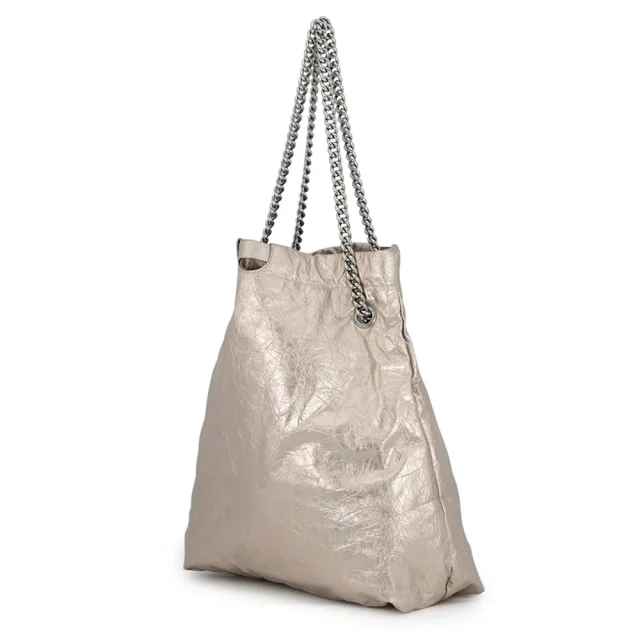 Balenciaga Crash Tote Bag MetalicBeige742941 Leather Size Medium in Leather from GALLERY RARE, photo 2 of 11