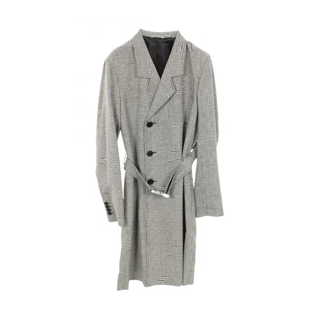 Dior Houndstooth Wool Coat in Wool from The Reluxe