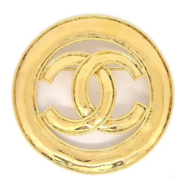 Chanel 1994 Cutout CC Brooch Gold in Gold from AMORE Vintage Tokyo