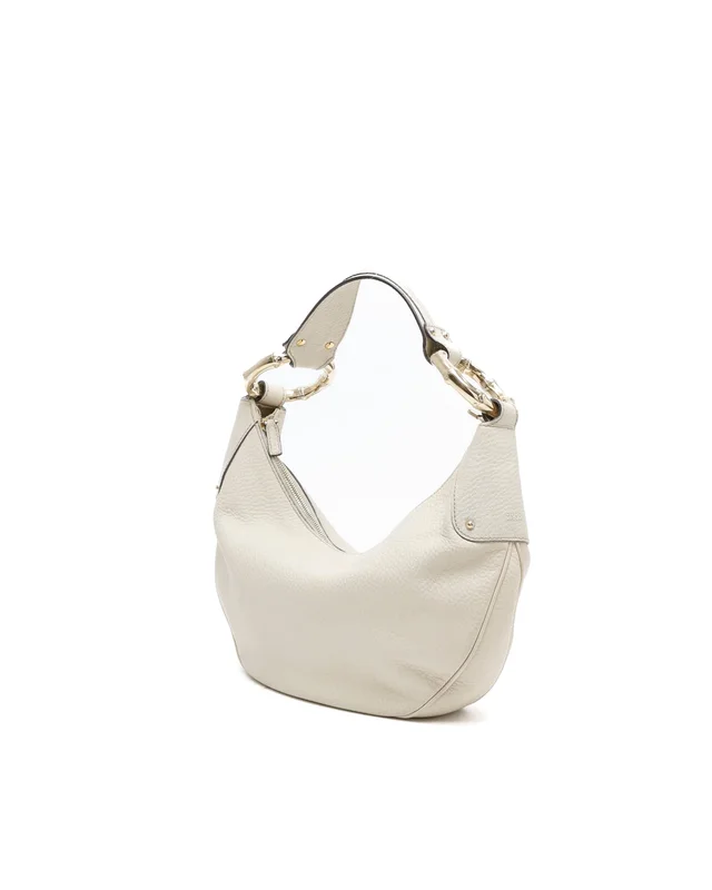 Gucci Bamboo Ring Half Moon Hobo Bag in Caviar leather from A Retro Tale, photo 2 of 8