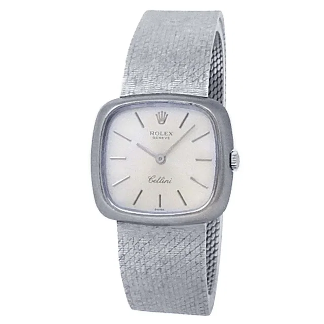 Rolex Cellini 18K White Gold Silver Dial Ladies Watch in White from Truefacet