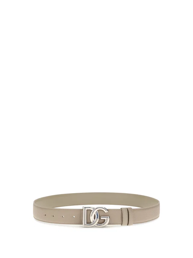 Dolce & Gabbana Calf Leather Belt — Taupe in Taupe Calfskin from HEWI