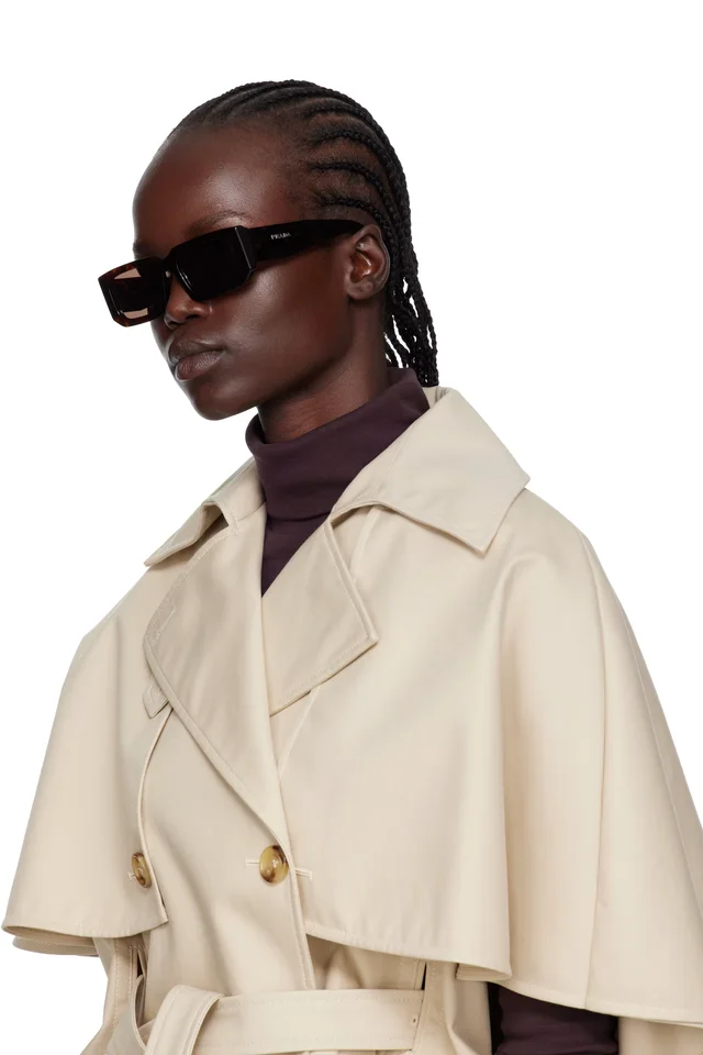 Prada Eyewear Brown Symbole Sunglasses, photo 4 of 4 from SSENSE