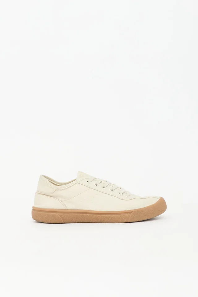The Row Canvas Low Top Sneaker in Canvas from VSP Consignment