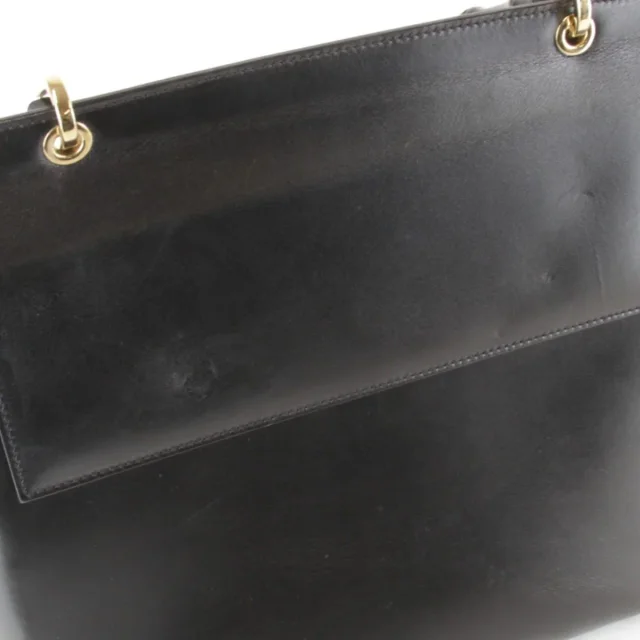 Gucci Bamboo Leather 2way Shoulder Bag in Black Leather from LuxUness, photo 4 of 9