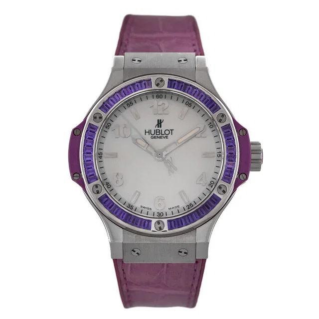 Hublot Big Bang Mother of Pearl Dial Unisex Watch 361.SV.6010.LR.1905 in blue|pink|white|silver|gold|gray|purple Crocodile from Jomashop.com