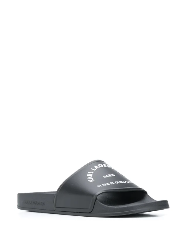 Karl Lagerfeld Rue St. Guillaume print slides, photo 2 of 2 from FARFETCH