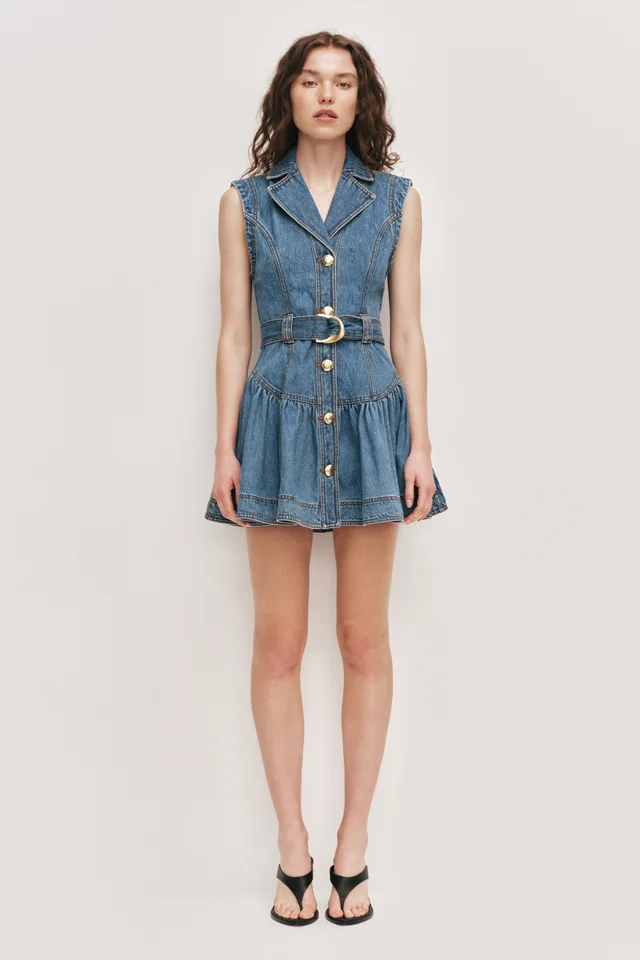 AJE Liliana Belted Denim Mini Dress from Aje, photo 1 of 1