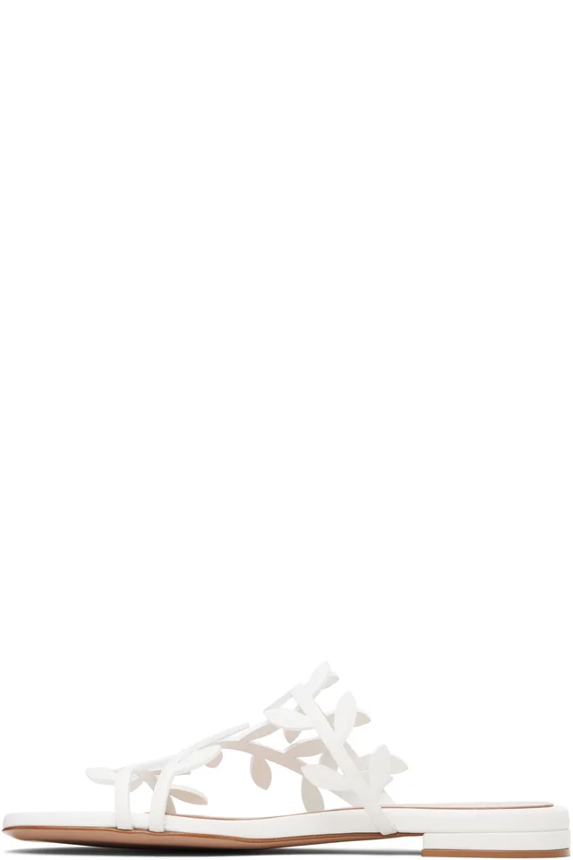 Gianvito Rossi White Flavia Sandals, photo 3 of 5 from SSENSE