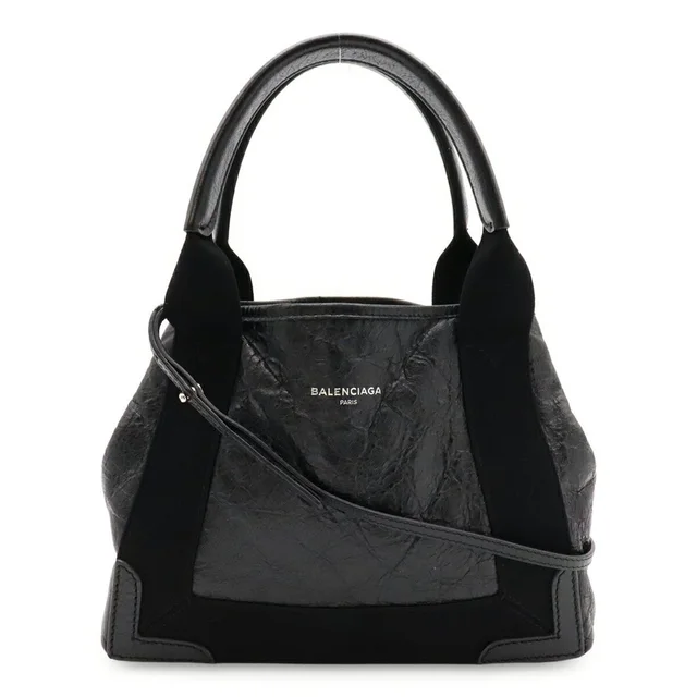 Balenciaga Exclusive Line Navy Cabas Xs Tote Bag, Handbag, Shoulder Leather,... in black Leather from Poshmark