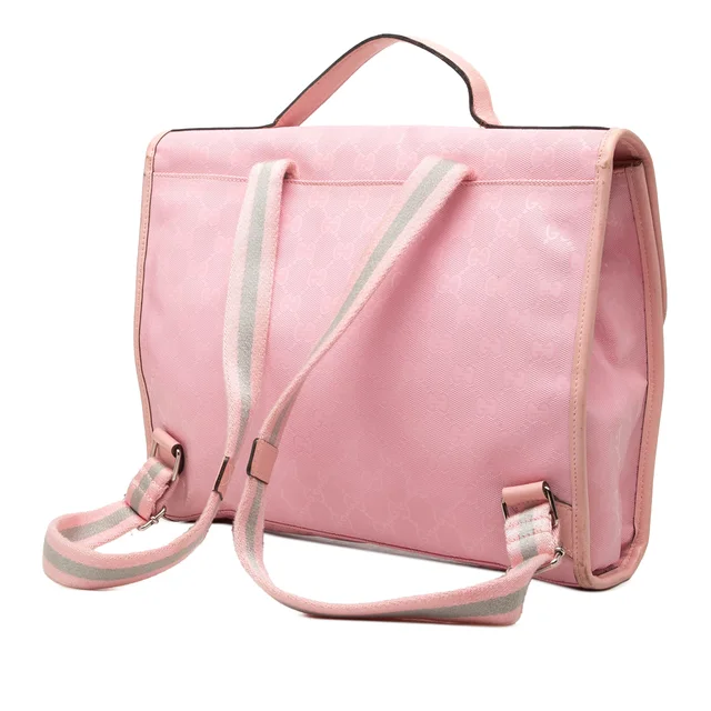 Pink Gucci GG Imprime Backpack in Pink Coated canvas from Designer Revival, photo 2 of 2