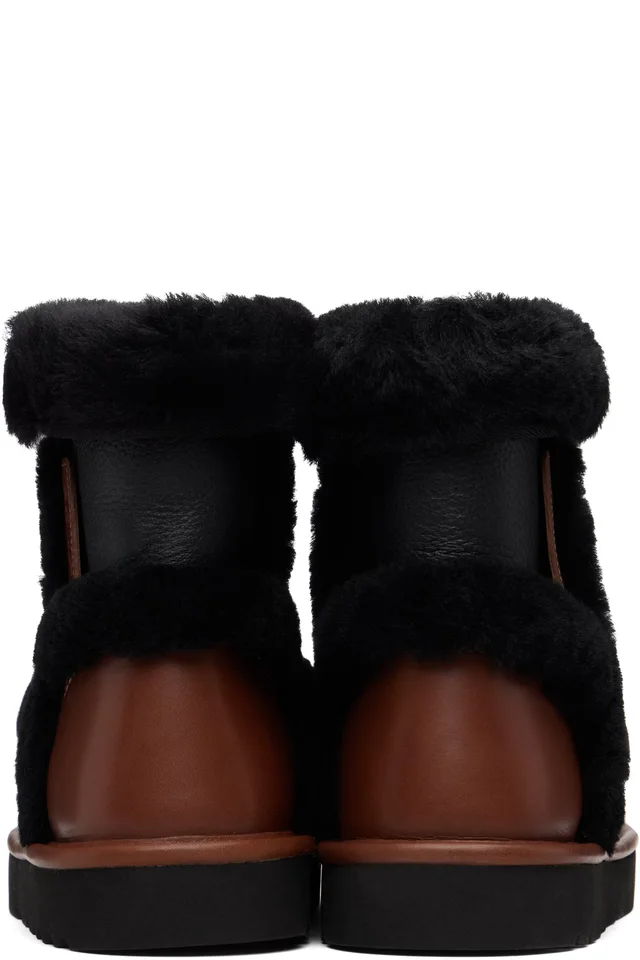 Chloé Black & Brown Dolcie Ankle Boots, photo 2 of 4 from SSENSE