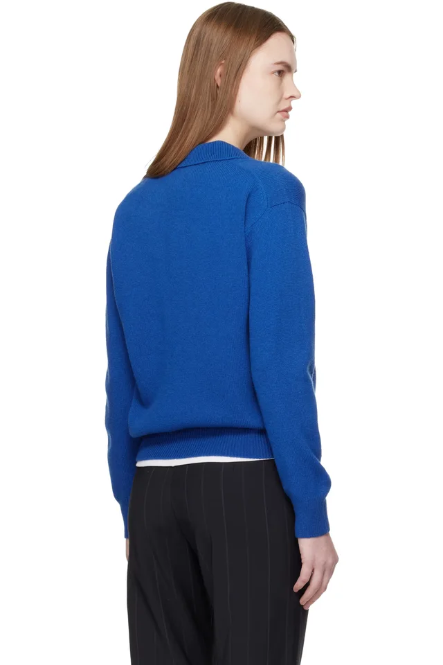 &Daughter SSENSE Exclusive Blue Edith Polo, photo 3 of 4 from SSENSE