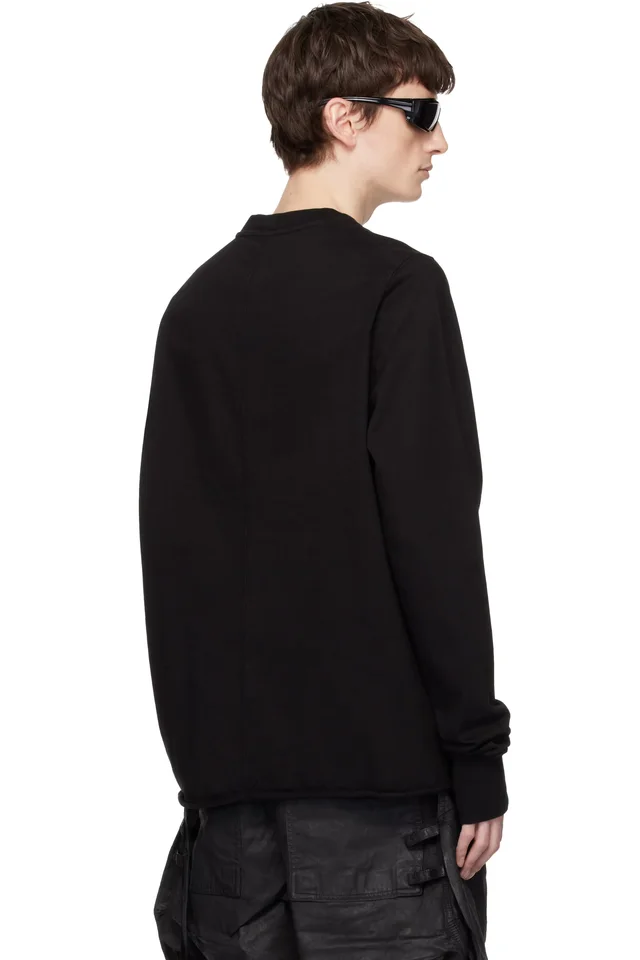 Rick Owens DRKSHDW Black Temple Crewneck Sweatshirt, photo 3 of 4 from SSENSE