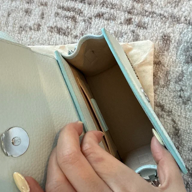 Jacquemus Women's Bag - Blue/White in white|blue from Depop, photo 4 of 4