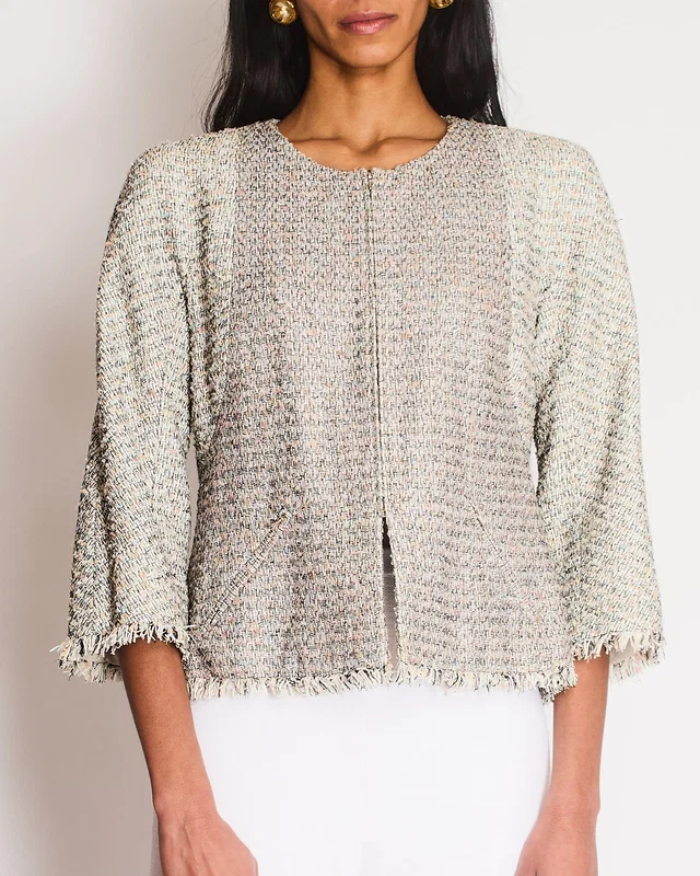 Chanel 22P Multi-Colour Tweed Blazer Size FR 42 (UK 14) in Tweed from Sellier