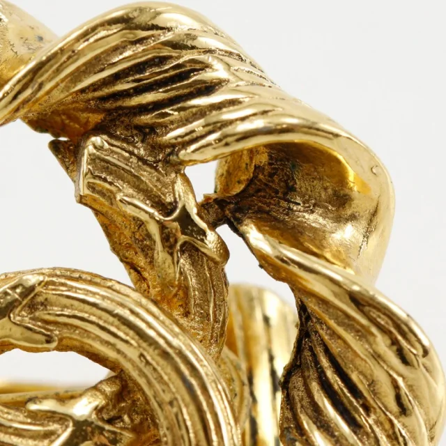 Chanel Round Coco Mark Earrings Vintage in Blue Gold-plated metal from LuxUness, photo 6 of 10