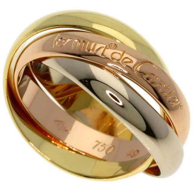 Cartier Trinity 49 Ring 18K Yellow Gold 18K White Pink in White from The Reluxe