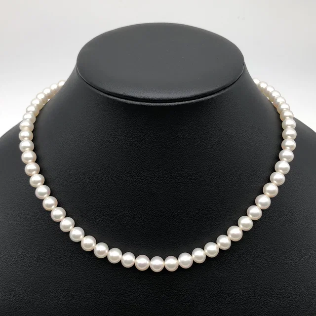 Tasaki Pearl String Necklace, P(Approx 6.4~6.6mm), SV, 30.2g, 16inch from Luxury Promise