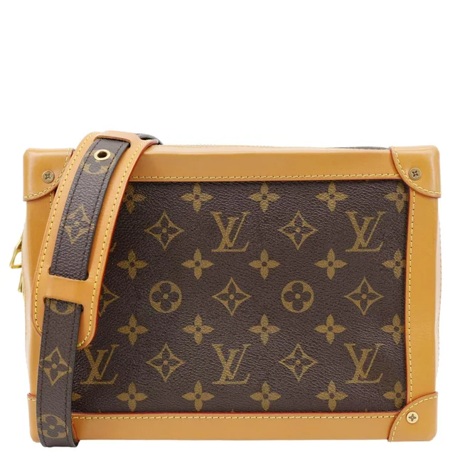 Louis Vuitton Soft Trunk Monogram Canvas Shoulder Bag Brown in Brown Coated canvas from Dallas Designer Handbags