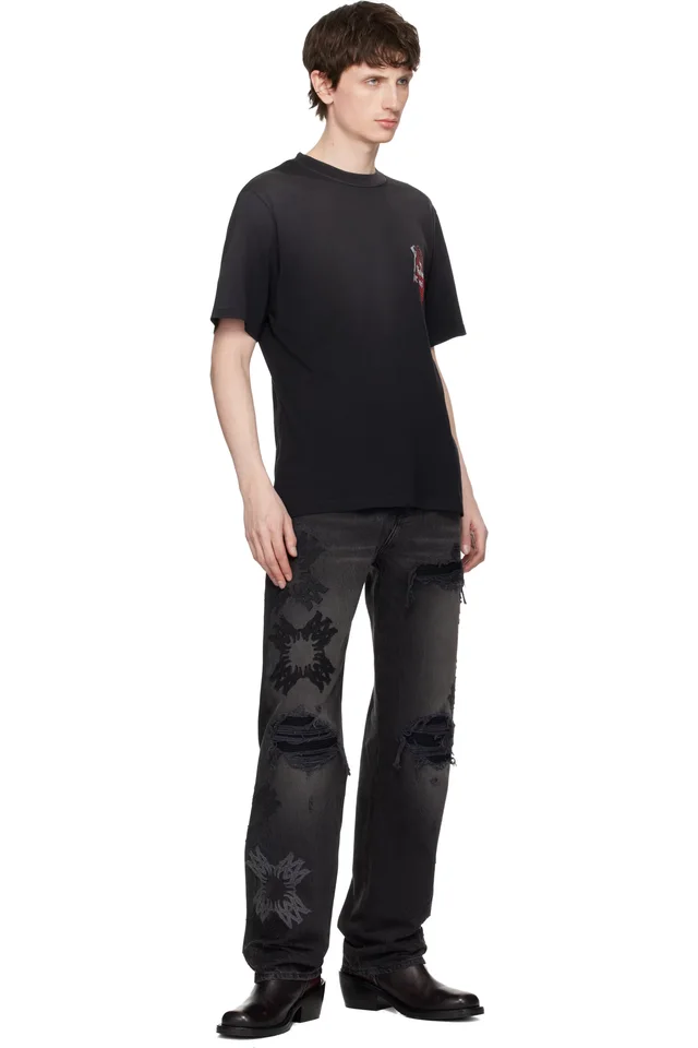 AMIRI Black Chateau Keys T-shirt, photo 4 of 4 from SSENSE