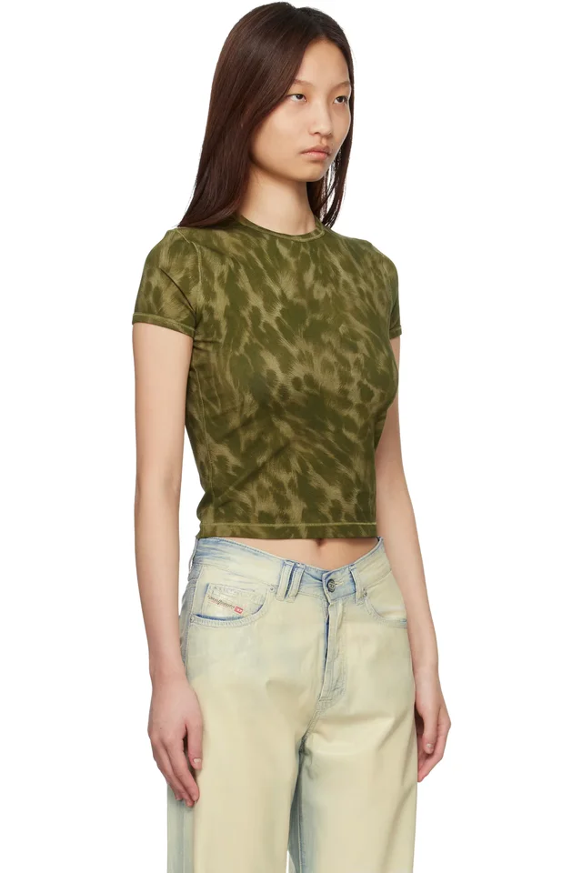Diesel Green T-Anima T-shirt, photo 2 of 4 from SSENSE