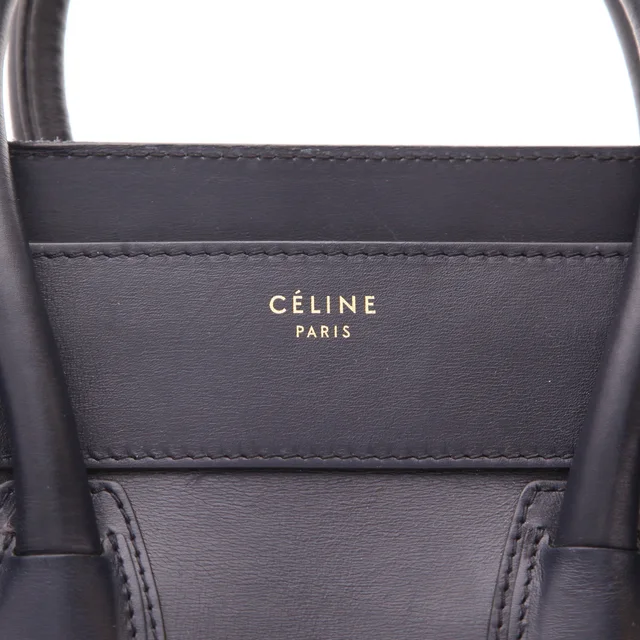 Celine Luggage handbag in Navy Leather from Collector Square, photo 3 of 4