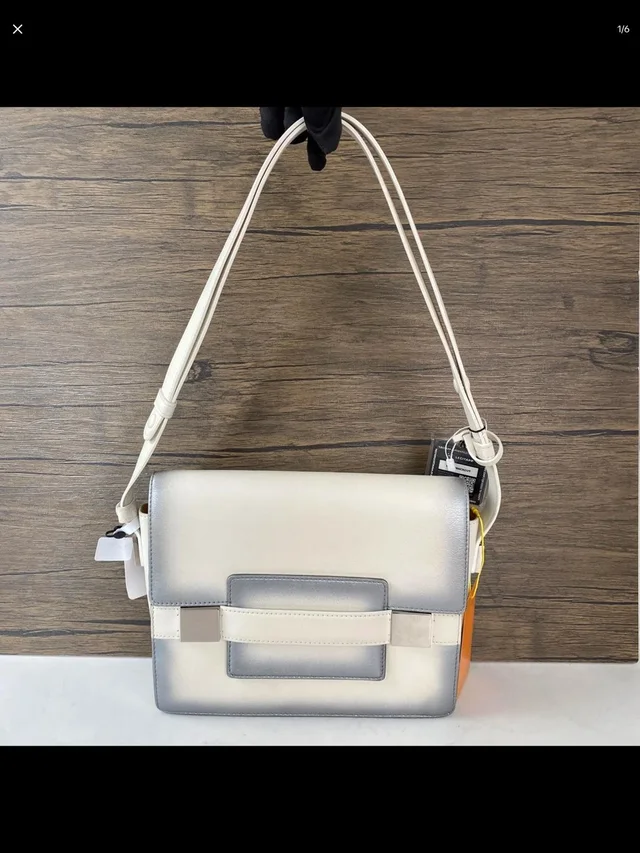 Delvaux Cream And Silver Shoulder Bag With Modern Accent in silver|gray Leather from Poshmark