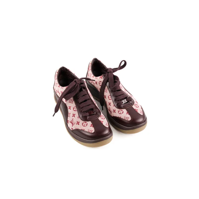 Louis Vuitton Monogram Mini Lin Sneakers Size 35.5 from The Purse Affair