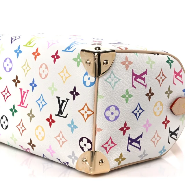 LV X TM Monogram Multicolor Speedy Bandouliere 25 White in White Coated canvas from FASHIONPHILE, photo 10 of 10