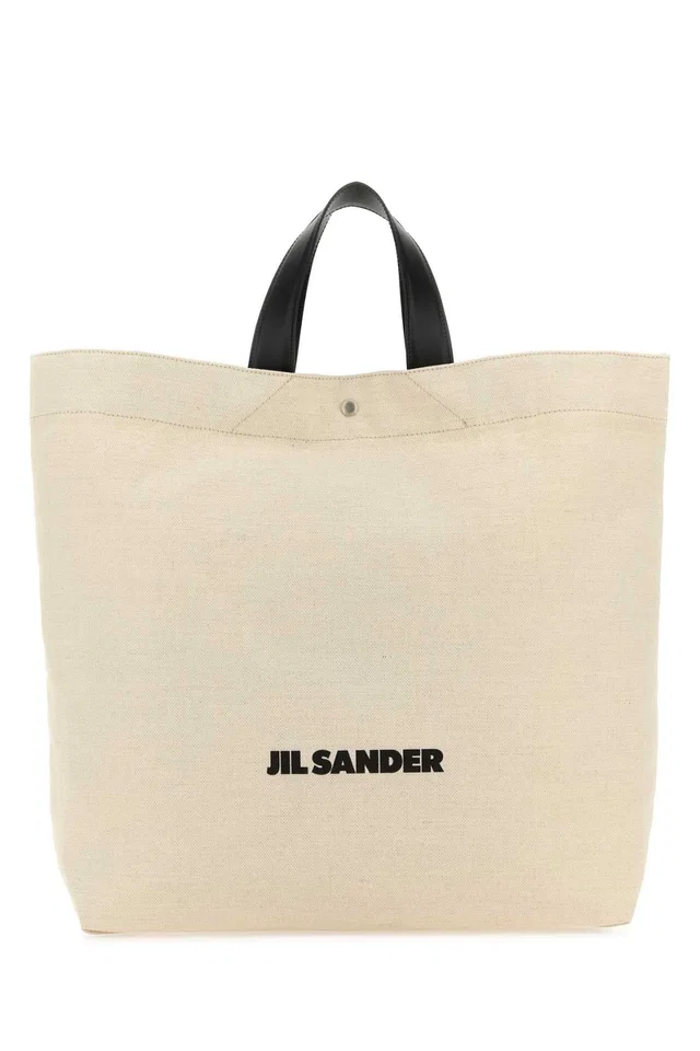 Jil Sander Canvas Tote Bag — Beige in Beige Canvas from HEWI