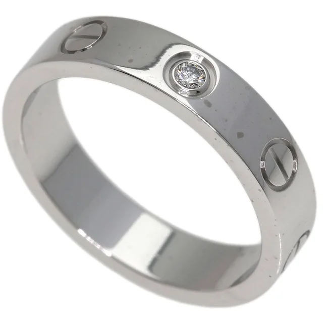 Cartier Mini Love Ring Diamond 49 18K White Gold in White from The Reluxe