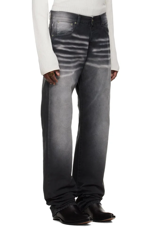 424 Black & Gray Collection Loose Fivepocket Trousers, photo 2 of 4 from SSENSE