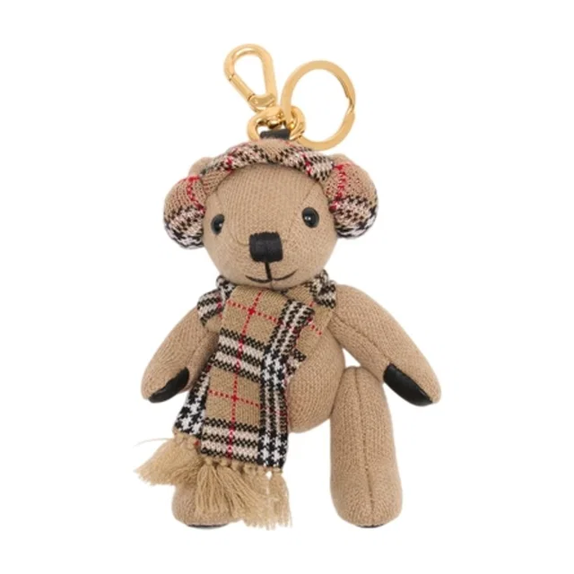 Burberry Wool Teddy Bear Charm — Beige Headbands in Beige Wool from HEWI