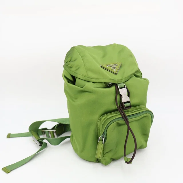 Prada Backpack Green in Green Nylon from The Reluxe