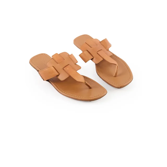 Hermès Reveena Sandals Natural Size 40 in Beige Leather from The Purse Affair