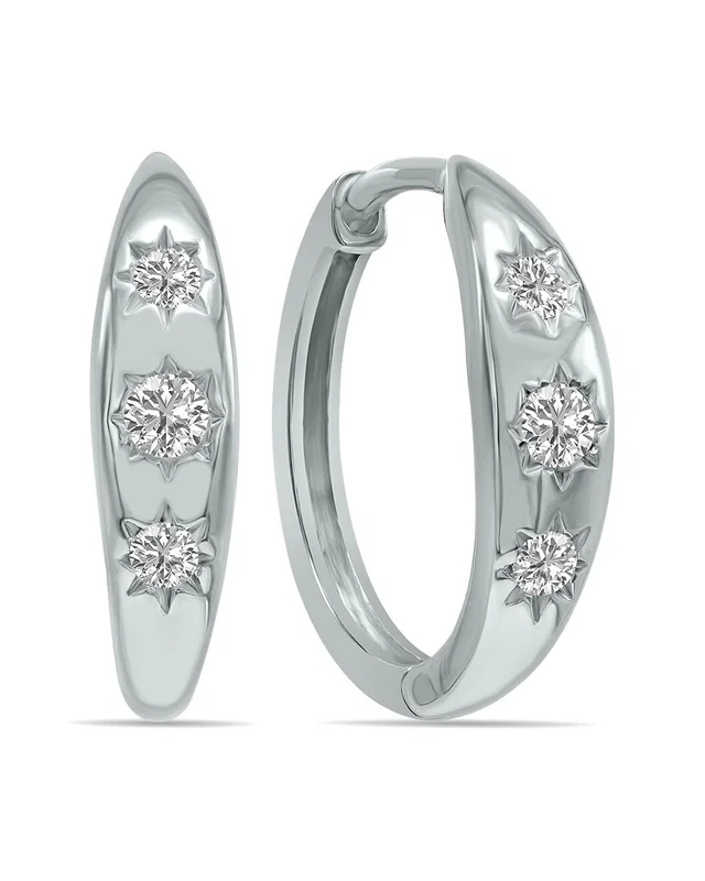 Lab Grown Diamonds 14K 0.20 ct. tw. Lab-Grown Diamond Huggie Hoops, image 1 of 1 from Gilt